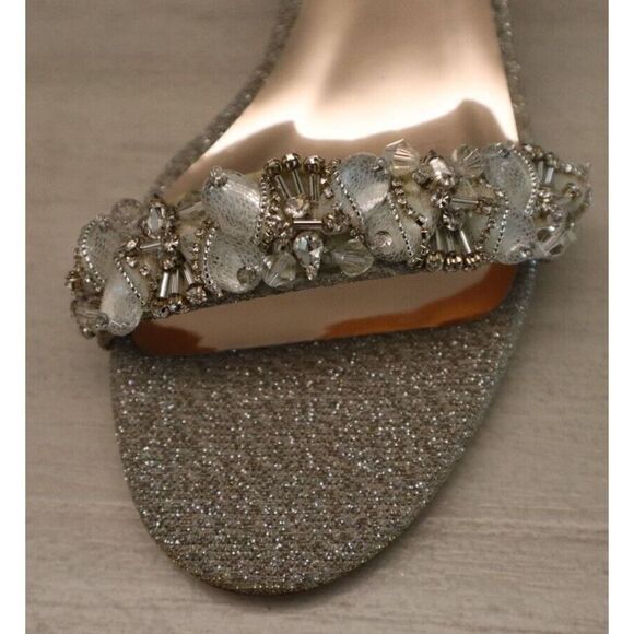 Badgley Mischka MP6306 Women's Sz 6 Platino Tanessa Ankle Strap Sandals $235 - Picture 8 of 14